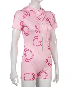 Own Saviour New In Pink Heart Playsuit
