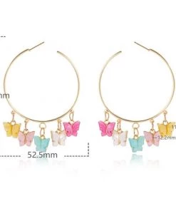 Own Saviour Accessories Butterfly Hoop Earri