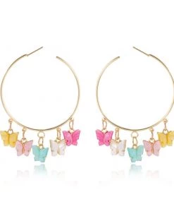 Own Saviour Accessories Butterfly Hoop Earri