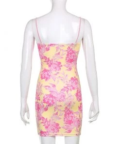 Own Saviour Hawaii Yellow Floral Mini Dress