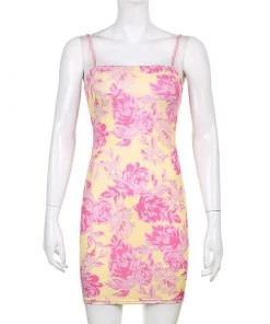 Own Saviour Hawaii Yellow Floral Mini Dress