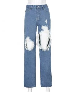 Own Saviour Large Hole Distress Jeans Pants