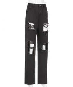 Own Saviour Hole Distress Jeans Pants