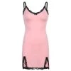 Own Saviour Pink Lace Trim Mini Dress Dresses + Sets