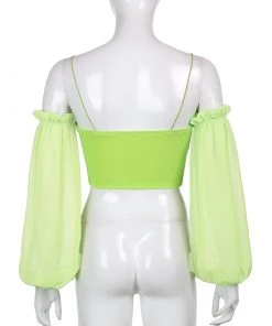 Own Saviour Puff Sleeve Wrap Crop
