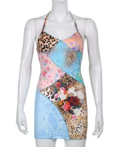 Own Saviour Dresses + Sets Mixed Print Halter Dress