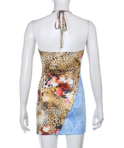 Own Saviour Dresses + Sets Mixed Print Halter Dress