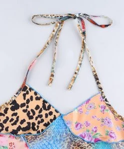 Own Saviour Dresses + Sets Mixed Print Halter Dress