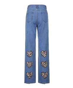 Own Saviour Leopard Heart Jeans New In
