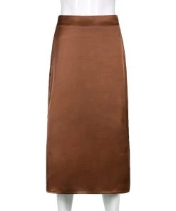 Own Saviour Satin Midi Skirt