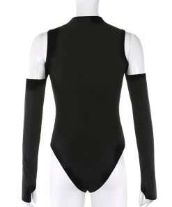 Own Saviour Bodysuits Cold Shoulder Cut Out Bodysuit