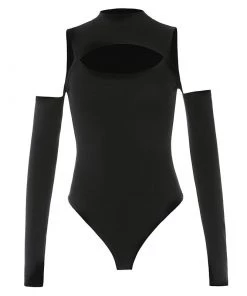 Own Saviour Bodysuits Cold Shoulder Cut Out Bodysuit