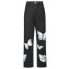 Own Saviour Pants Black White Butterfly Jeans