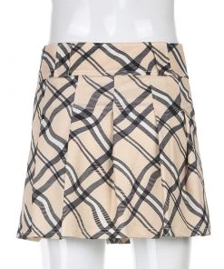 Own Saviour Skirts Plaid Wave Pleat Skirt