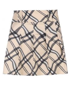 Own Saviour Skirts Plaid Wave Pleat Skirt