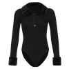 Own Saviour Faux Fur Trim Bodysuit