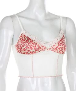 Own Saviour White Leopard Lace Cami