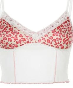 Own Saviour White Leopard Lace Cami