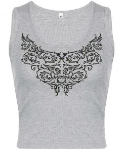 Own Saviour Royal Print Vest Crop