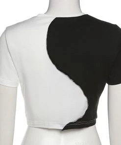 Own Saviour Black White Yin Yang Crop