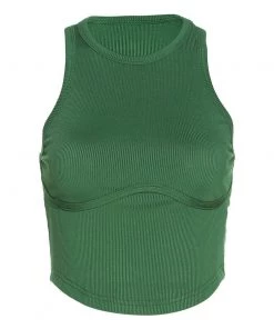 Own Saviour New In Scoop Hem Ribbed Tank Crop