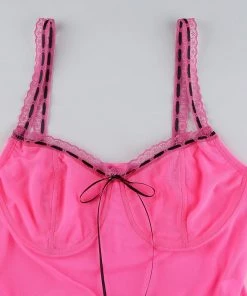 Own Saviour Tees + Tops Neon Pink Ruffle Cami