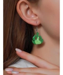 Own Saviour Green/Orange Flame Earrings