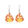 Own Saviour Green/Orange Flame Earrings