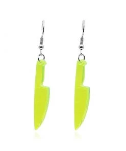 Own Saviour New In Neon Transparent Knife Earrings