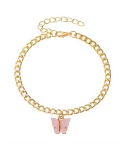 Own Saviour Accessories Butterfly Dangle Ankle Chain