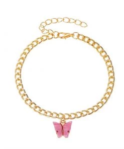 Own Saviour Accessories Butterfly Dangle Ankle Chain