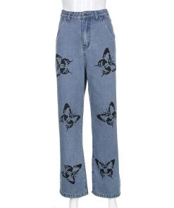 Own Saviour Grey/Blue Butterfly Jeans New In