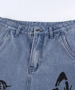 Own Saviour Grey/Blue Butterfly Jeans New In