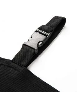 Own Saviour Tees + Tops Black Buckle Crop