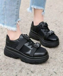 Own Saviour Shoes Buckle Platform Trainers
