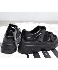 Own Saviour Shoes Buckle Platform Trainers