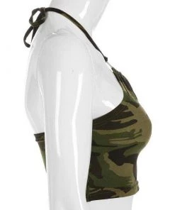 Own Saviour Camo Ring Halter Crop