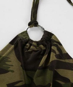 Own Saviour Camo Ring Halter Crop