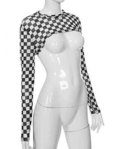 Own Saviour Checkerboard Cropped Top
