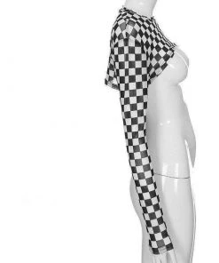 Own Saviour Checkerboard Cropped Top