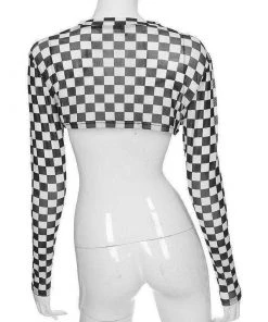 Own Saviour Checkerboard Cropped Top