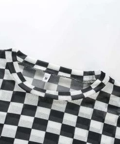 Own Saviour Checkerboard Cropped Top