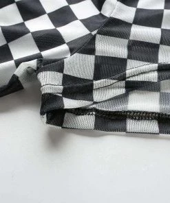 Own Saviour Checkerboard Cropped Top