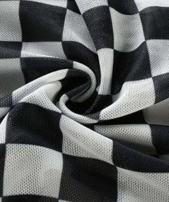 Own Saviour Checkerboard Cropped Top