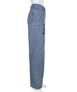 Own Saviour Grey/Blue Butterfly Jeans New In