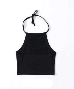 Own Saviour Daddy's Girl Halter Crop Tees + Tops