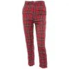 Own Saviour Fergie Red Plaid Slim Pants