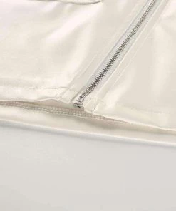 Own Saviour Skirts Ice Diagonal Zip Faux Leather Skirt