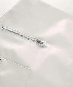 Own Saviour Skirts Ice Diagonal Zip Faux Leather Skirt