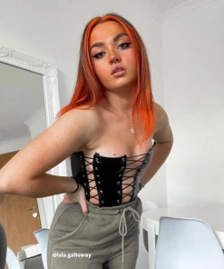 Own Saviour Tees + Tops Lace Up Corset Top